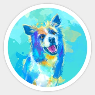 Border Collie Dog Portrait Sticker